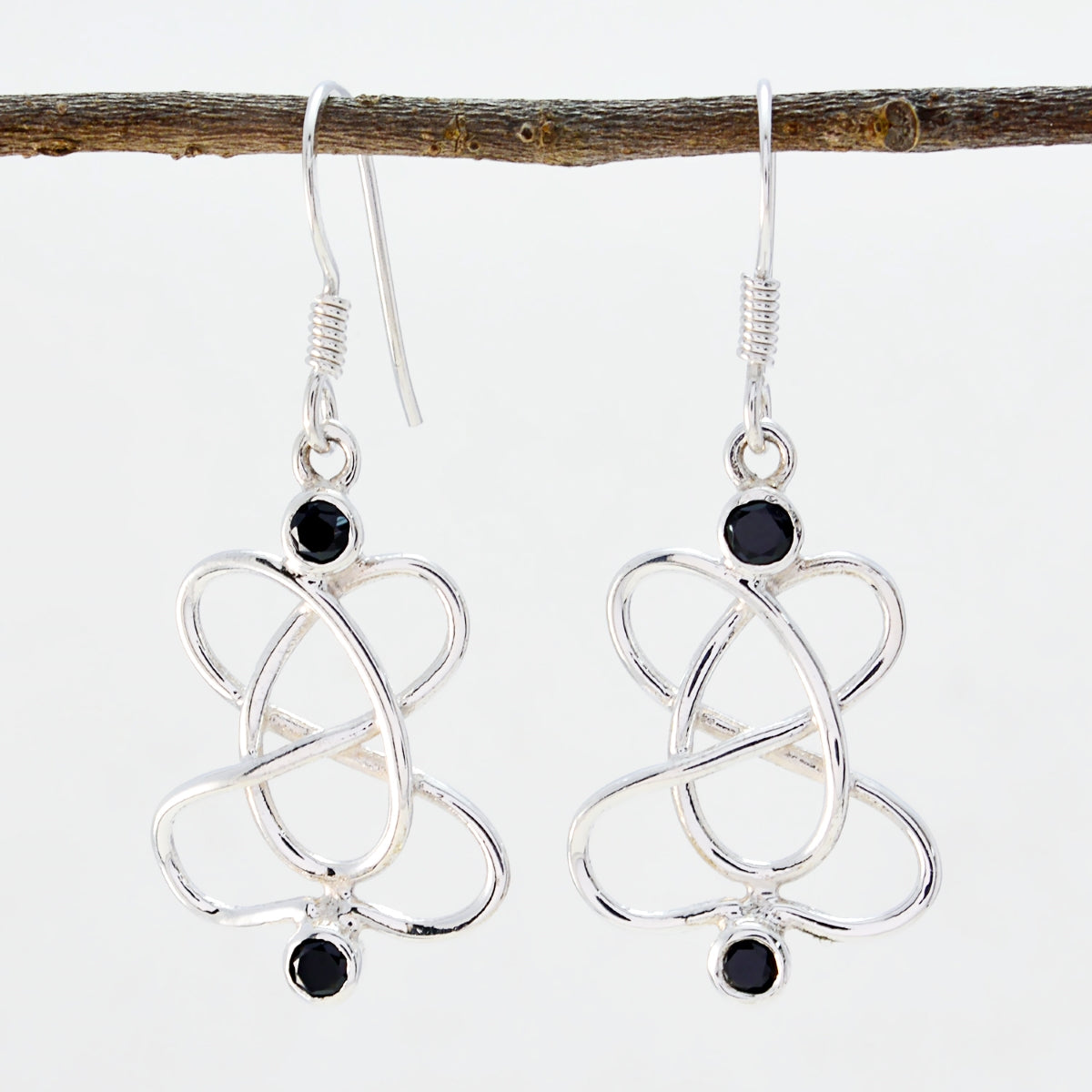 Eun ji Black Delicate multiple Dangle Earring