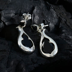 Ellie Black Edgy Toi et Moi Stud Earring