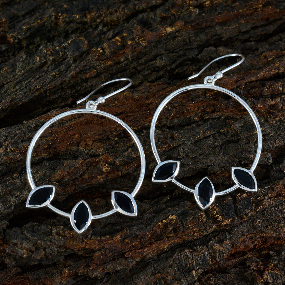 Leah Black Minimal Trilogy Dangle Earring