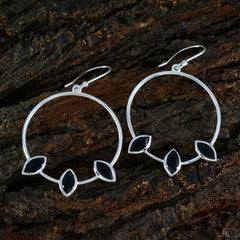 Leah Black Minimal Trilogy Dangle Earring