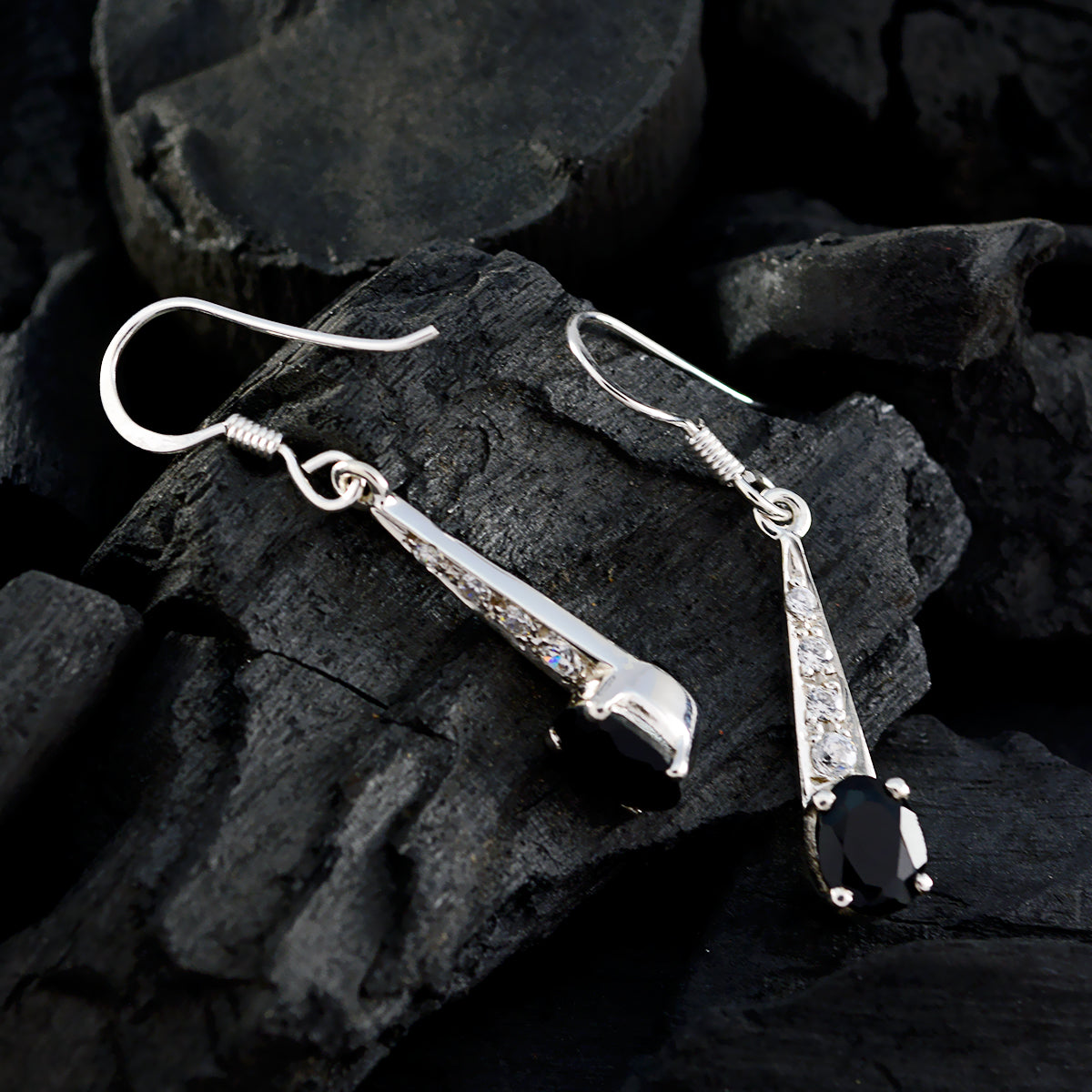 Hana Black Delicate multiple Dangle Earring