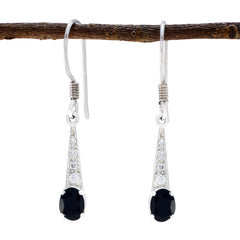 Hana Black Delicate multiple Dangle Earring Black Onyx Black Dangle