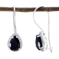 Hua Black Dainty multiple Dangle Earring Black Onyx Black Dangle