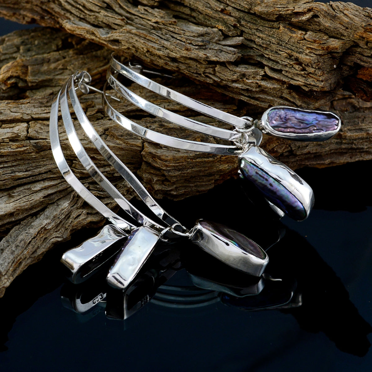 Hye jin Grey Statement multiple Dangle Earring
