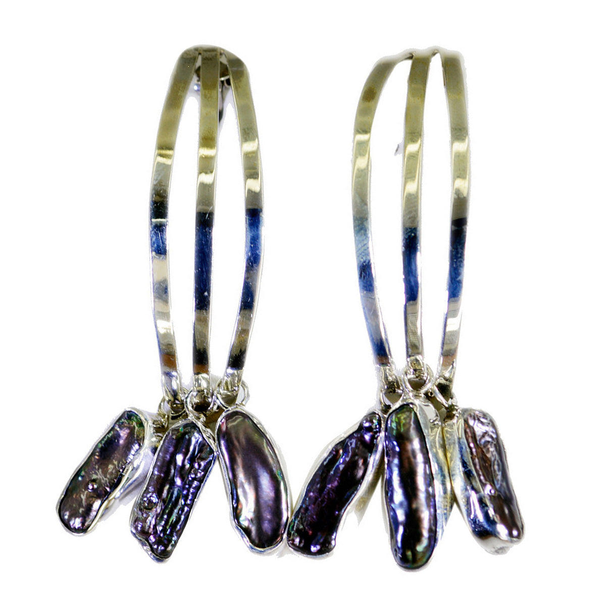 Hye jin Grey Statement multiple Dangle Earring