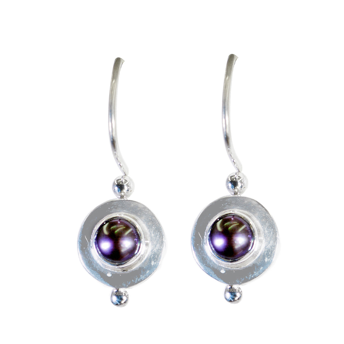 Jiwoo Grey Tiny Solitaire Dangle Earring Grey Peral Gray Dangle