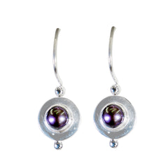 Jiwoo Grey Tiny Solitaire Dangle Earring Grey Peral Gray Dangle