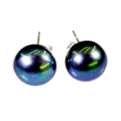 Ling Grey Dainty Solitaire Stud Earring Grey Peral Gray Stud