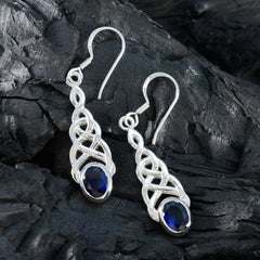 Mei Blue Featherlight Solitaire Dangle Earring