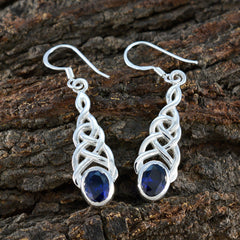 Mei Blue Featherlight Solitaire Dangle Earring