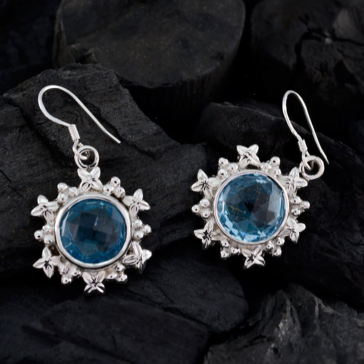 Rina Blue Edgy multiple Dangle Earring