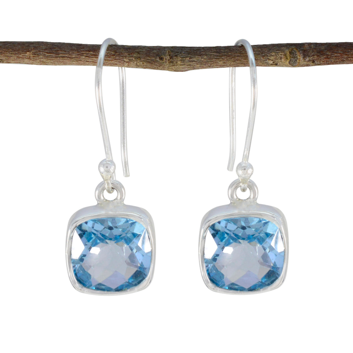 Sakura Blue Tiny multiple Dangle Earring Blue Topaz Blue Dangle