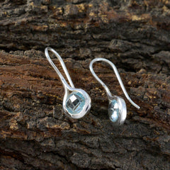 Harper Blue Delicate Solitaire Dangle Earring