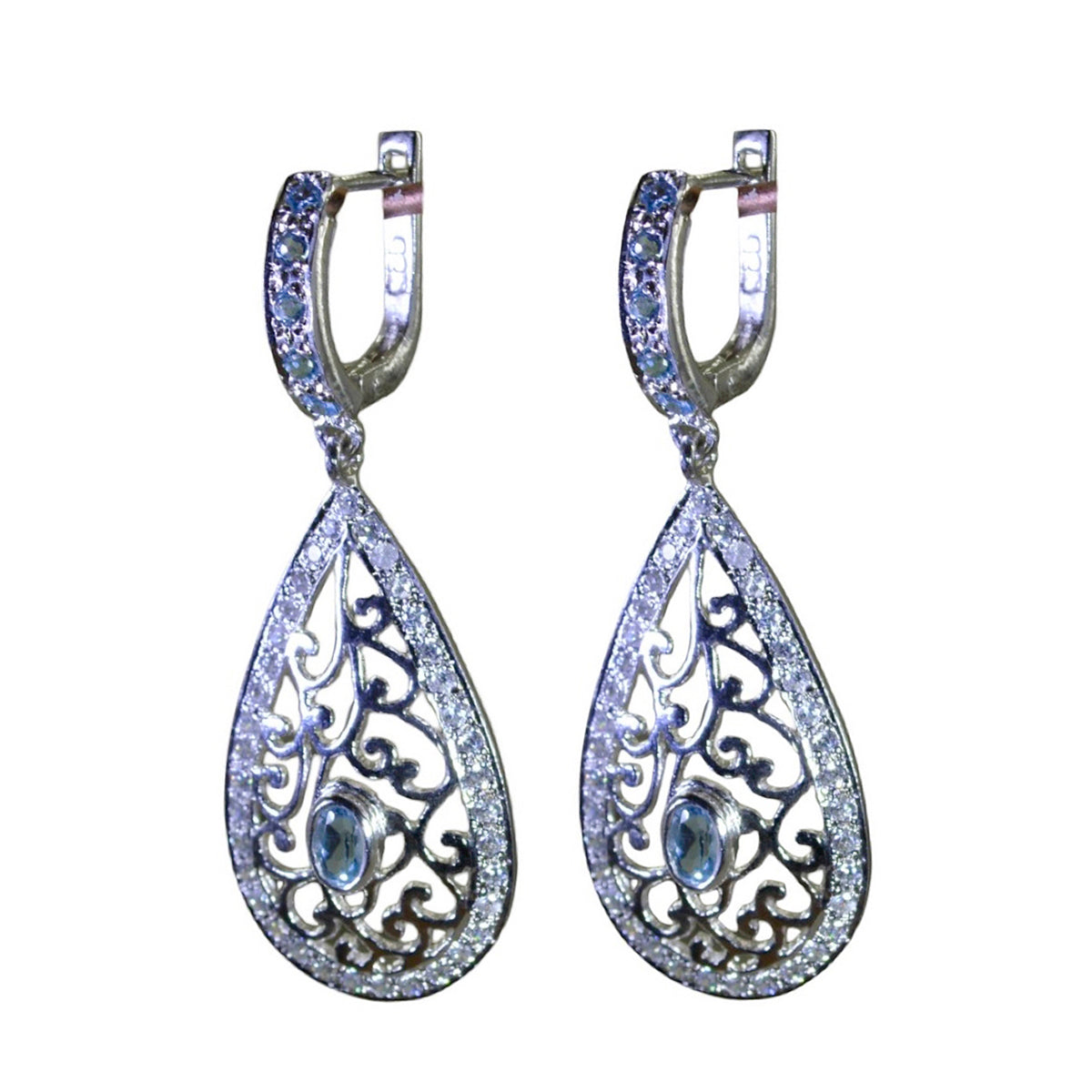 Ayesha Blue Classic multiple Stud Earring Blue Topaz Blue Stud