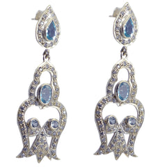 Dewi Blue Edgy multiple Stud Earring