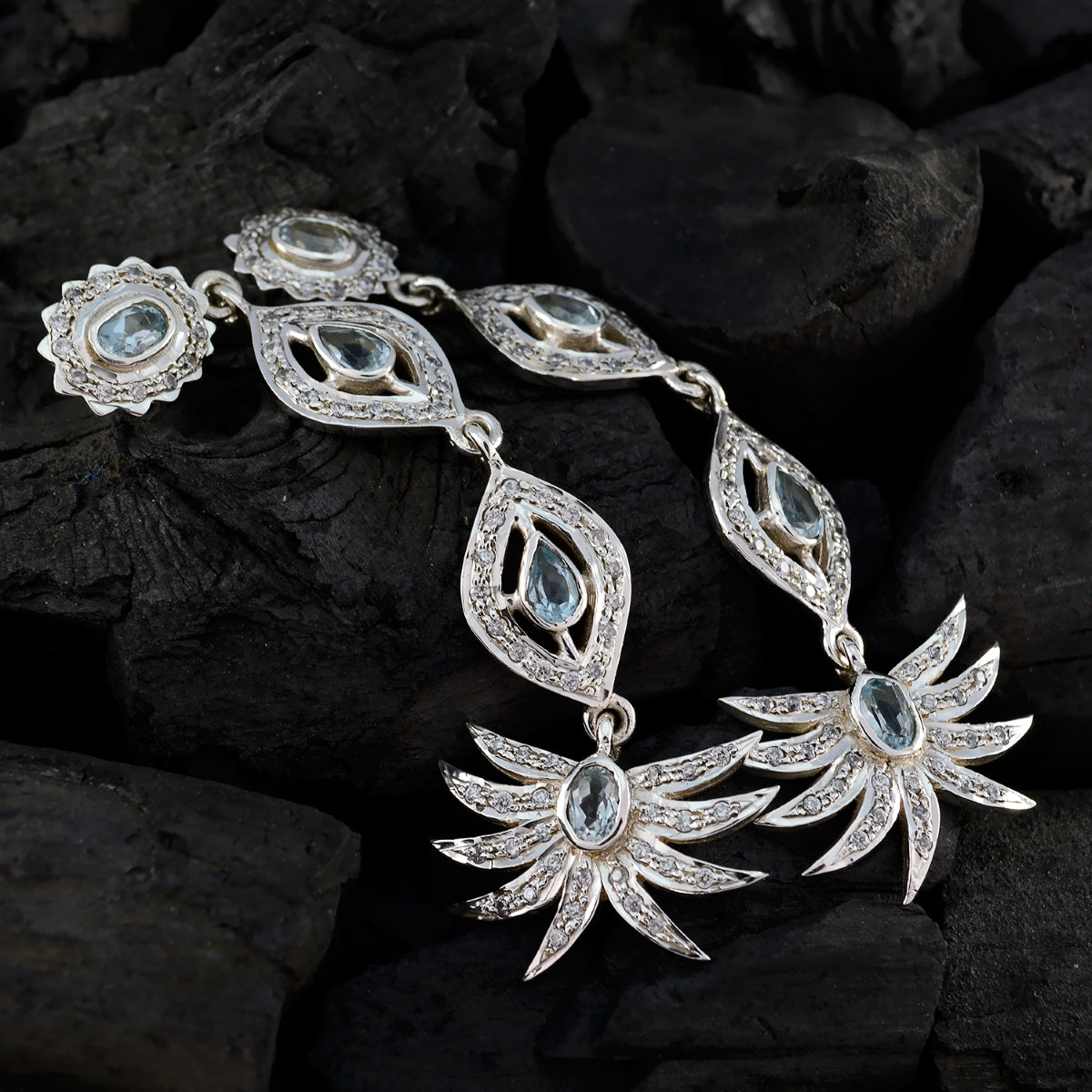 Kristine Blue Chunky multiple Stud Earring