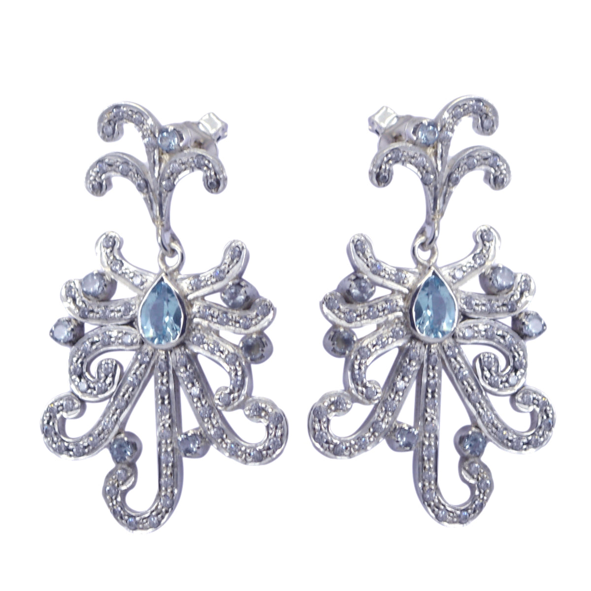 Liyana Blue Edgy multiple Stud Earring