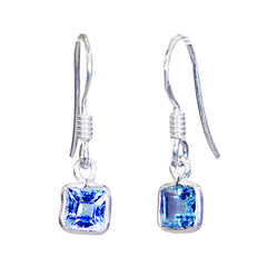 Nella Blue Minimalist multiple Dangle Earring Blue topaz Blue Dangle