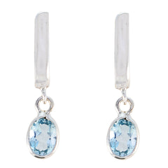 Eleanor Blue Elegant multiple Dangle Earring Blue topaz Blue Dangle