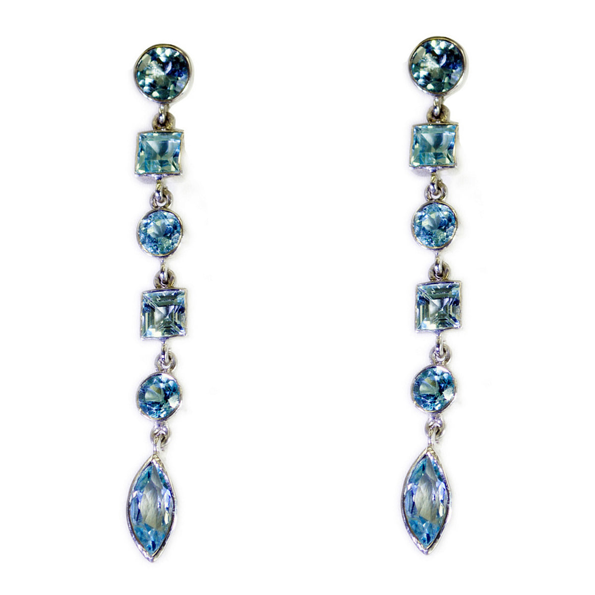 Andrea Blue Tiny multiple Stud Earring Blue Topaz Blue Stud