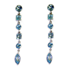 Andrea Blue Tiny multiple Stud Earring Blue Topaz Blue Stud