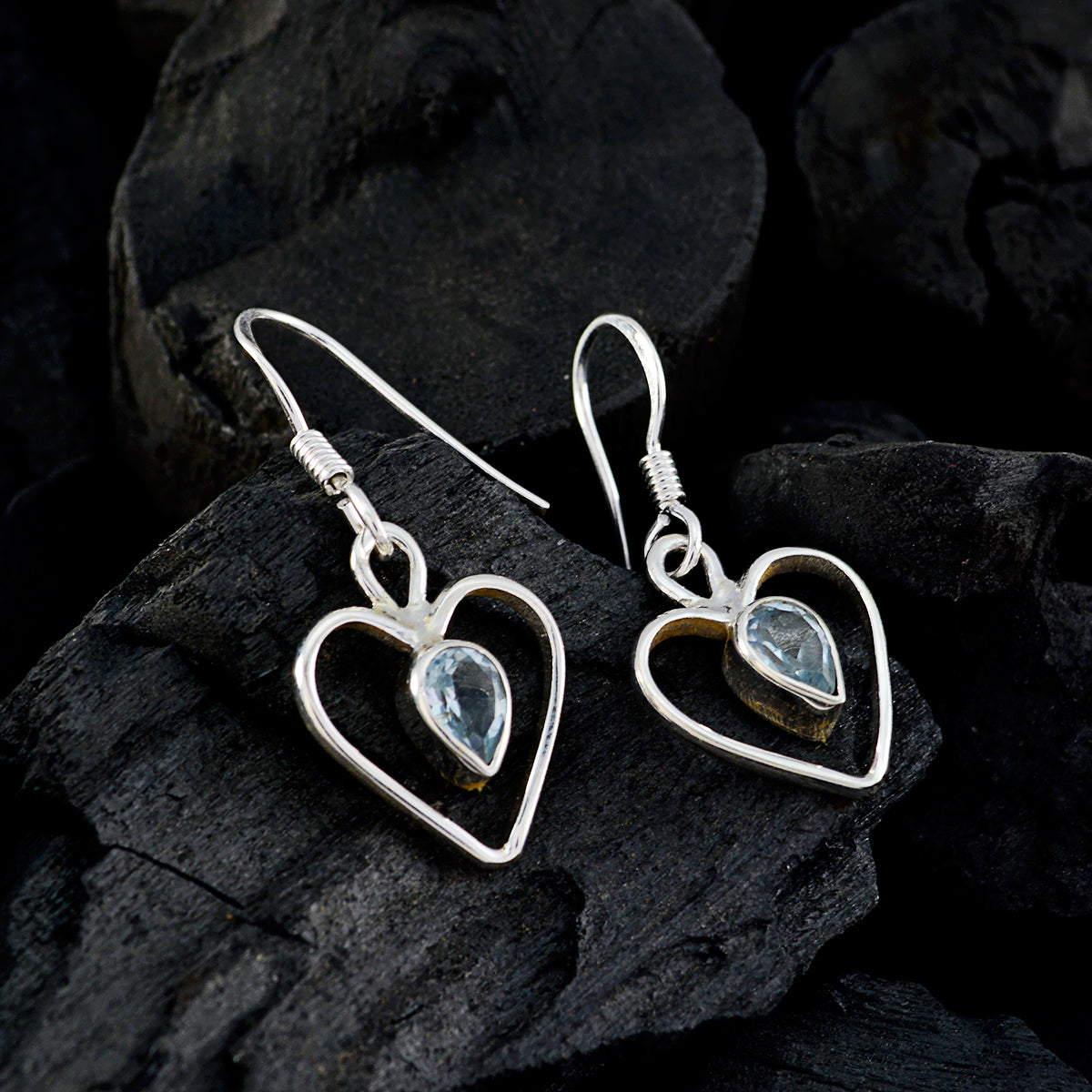 Ines Blue Delicate multiple Dangle Earring