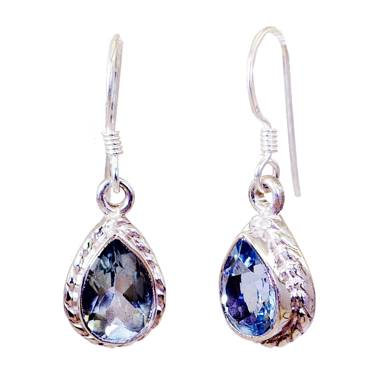 Bruna Blue Dainty multiple Dangle Earring Blue Topaz Blue Dangle