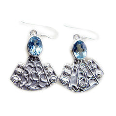 Carolina Blue Dainty multiple Dangle Earring Blue Topaz Blue Dangle