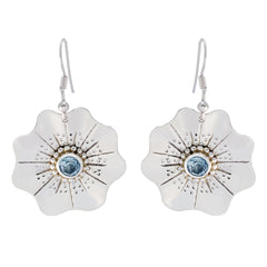 Abigail Blue Essential Solitaire Dangle Earring Blue topaz Blue Dangle