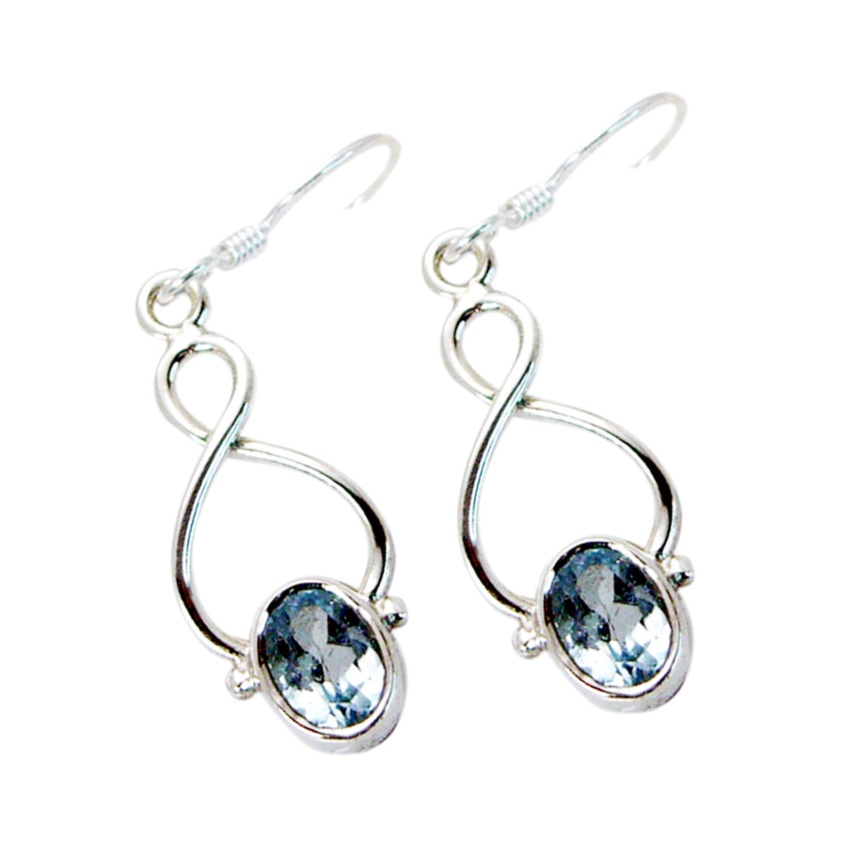 Dayana Blue Elegant Solitaire Dangle Earring
