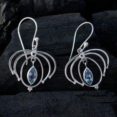 Giulia Blue Featherlight Solitaire Dangle Earring