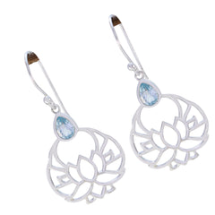 Li Lee Blue Featherlight Solitaire Dangle Earring