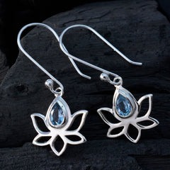 Mei Blue Dainty Solitaire Dangle Earring