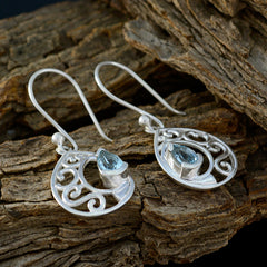 Isadora Blue Featherlight Solitaire Dangle Earring