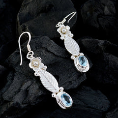 Nayara Blue Eye catching Solitaire Dangle Earring
