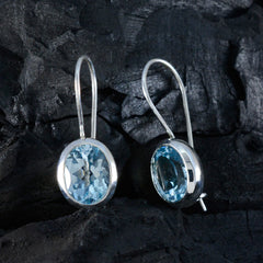 Lucia Blue Delicate Solitaire Dangle Earring