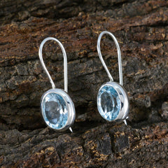 Lucia Blue Delicate Solitaire Dangle Earring