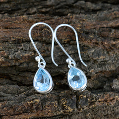 Zoey Blue Dainty Solitaire Dangle Earring