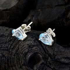 Rebeca Blue Elegant Solitaire Stud Earring