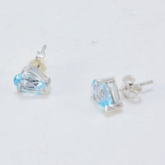 Rebeca Blue Elegant Solitaire Stud Earring