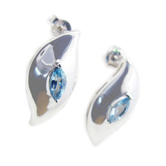 Ángeles Blue Classic Solitaire Stud Earring