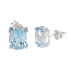 Bianca Blue Delicate Solitaire Stud Earring