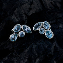Fernanda Blue Whisper thin multiple Stud Earring