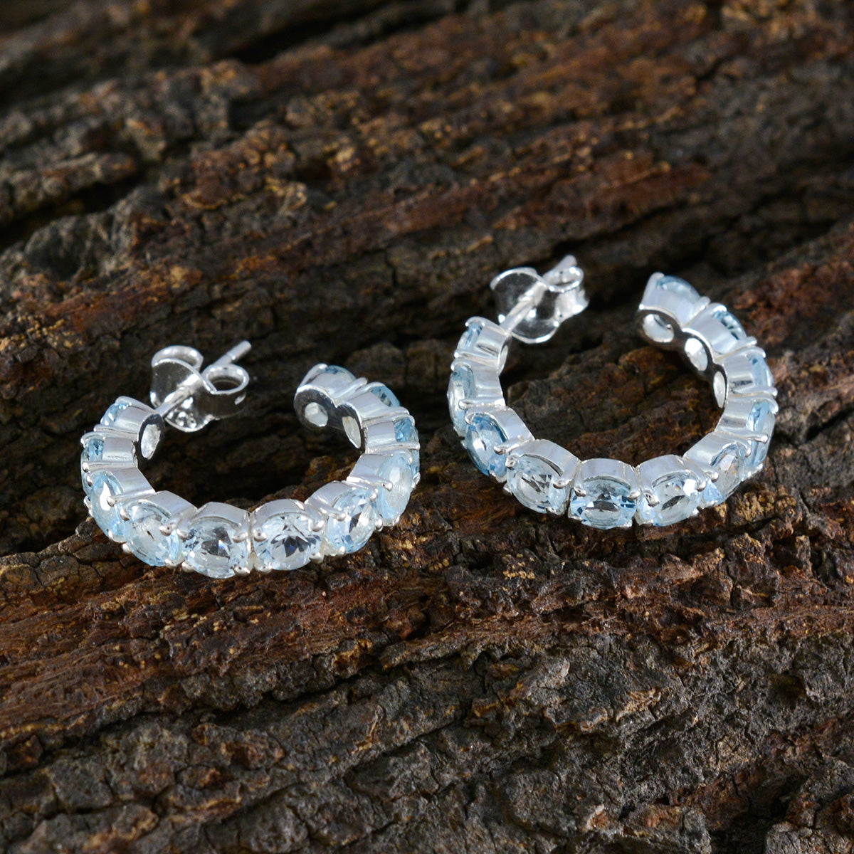 Florencia Blue Slim multiple Stud Earring