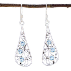 Sofía Blue Whisper thin multiple Dangle Earring Blue topaz Blue Dangle