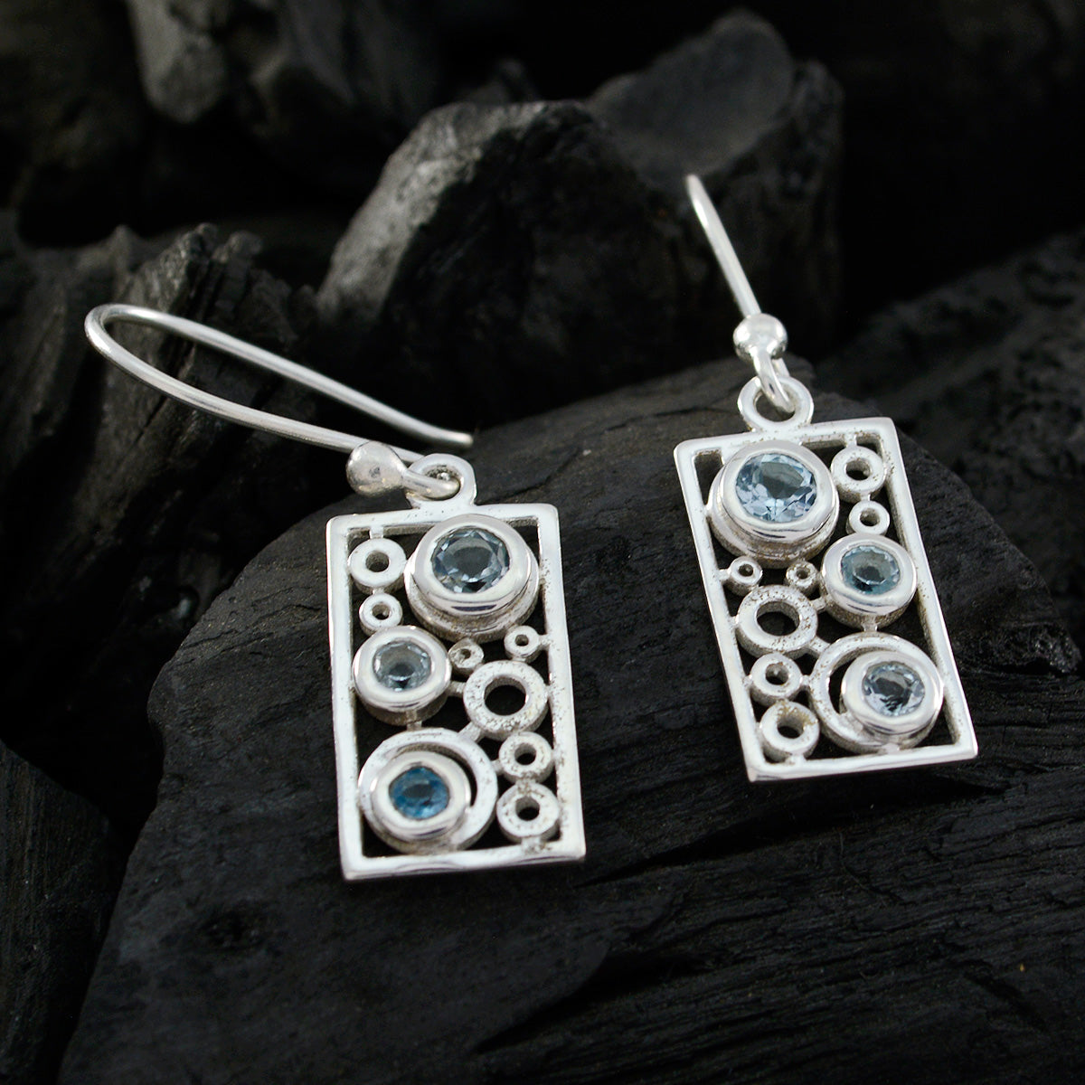 Aaliyah Blue Featherlight multiple Dangle Earring