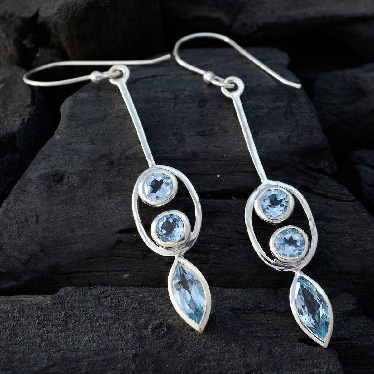 Ellie Blue Tiny multiple Dangle Earring