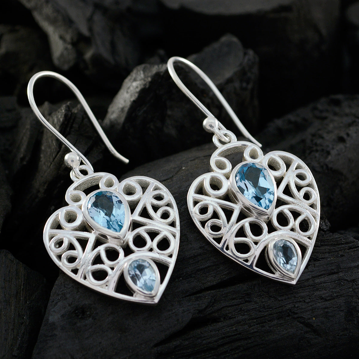 Fernanda Blue Edgy multiple Dangle Earring