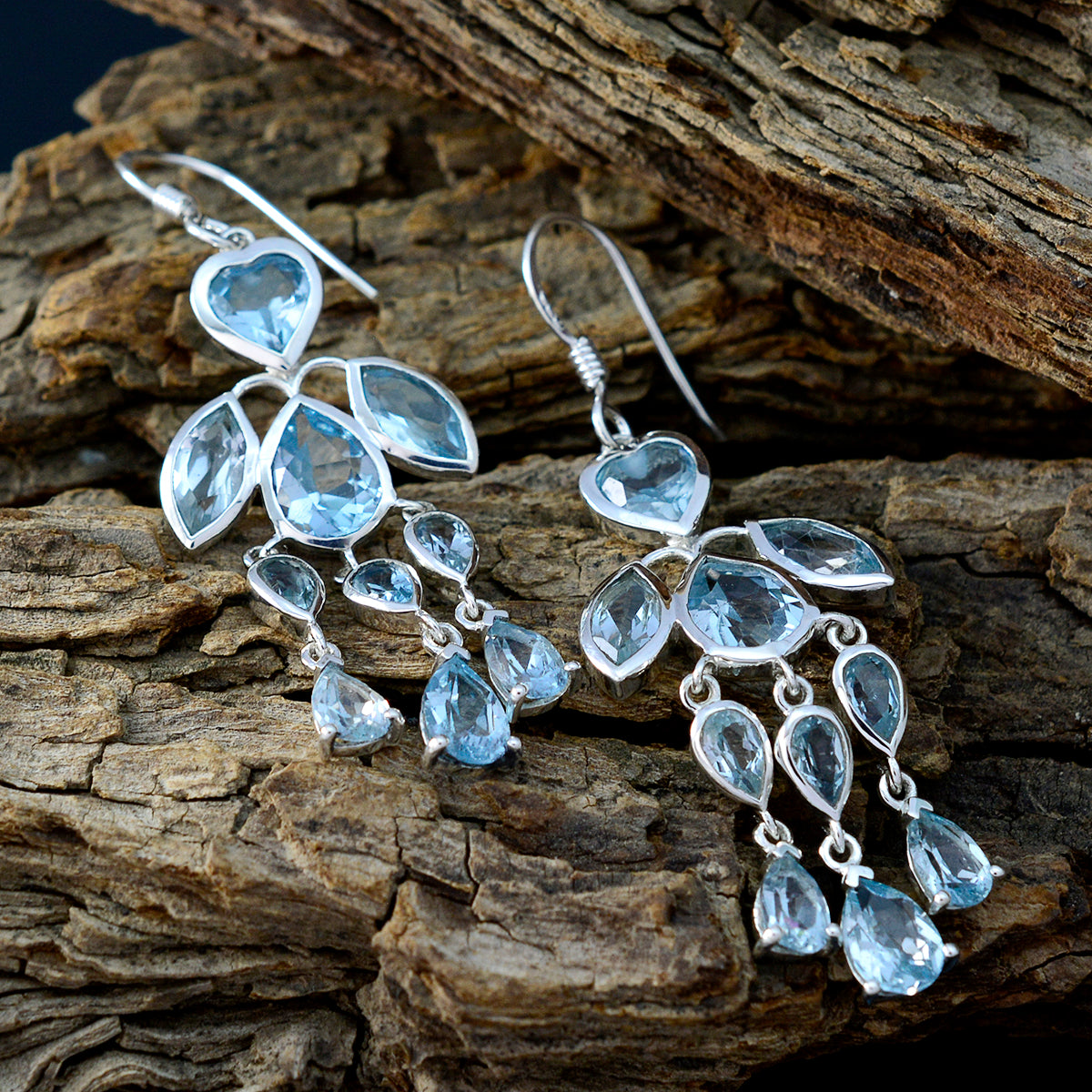 Lily Blue Mid weight multiple Dangle Earring