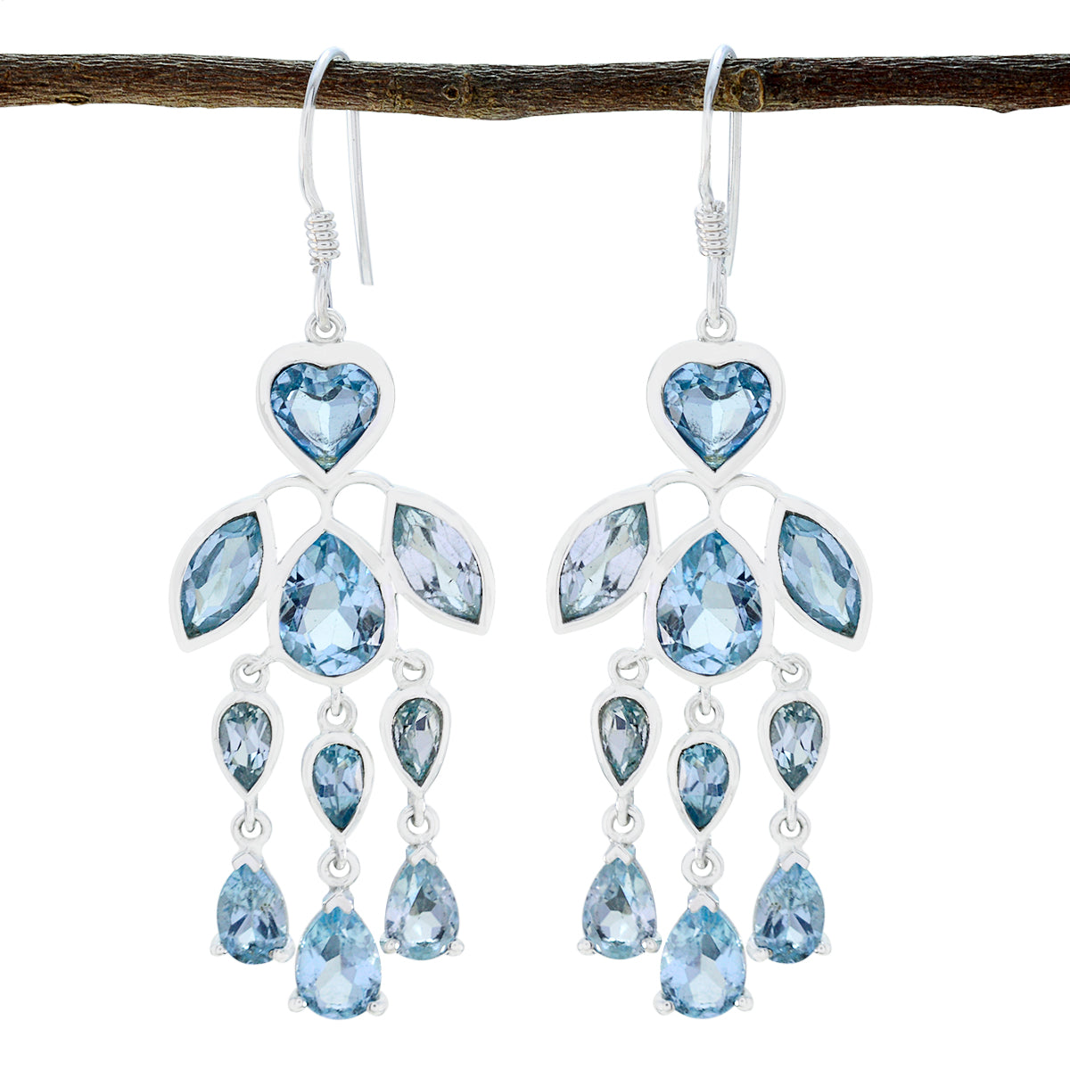 Lily Blue Mid weight multiple Dangle Earring